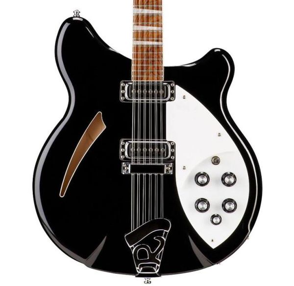 12 strings electric guitar black 360 semi hollow body triangle mother of pearloid fingerboard inlay6879317
12 strings electric guitar black 360 semi hollow body triangle mother of pearloid fingerboard inlay6879317