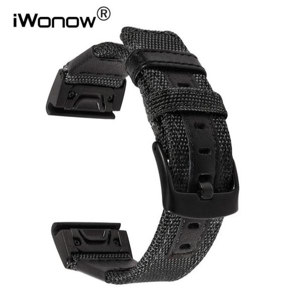 26mm genuine nylon leather watchband for garmin fenix 5x 3 3hr quick easy fit watch band stainless steel clasp wrist strap y3387052, Black;brown
26mm genuine nylon leather watchband for garmin fenix 5x 3 3hr quick easy fit watch band stainless steel clasp wrist strap y3387052, Black;brown