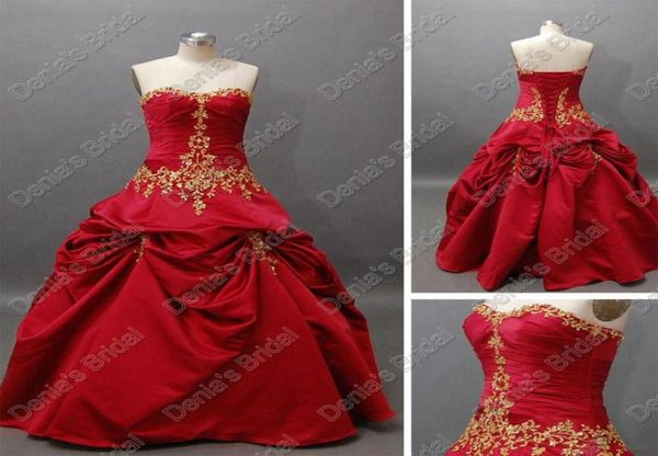2015 christmas luxury red wedding ball gowns pleats ruching with gold color embroideries actual real images db629145564, White
2015 christmas luxury red wedding ball gowns pleats ruching with gold color embroideries actual real images db629145564, White