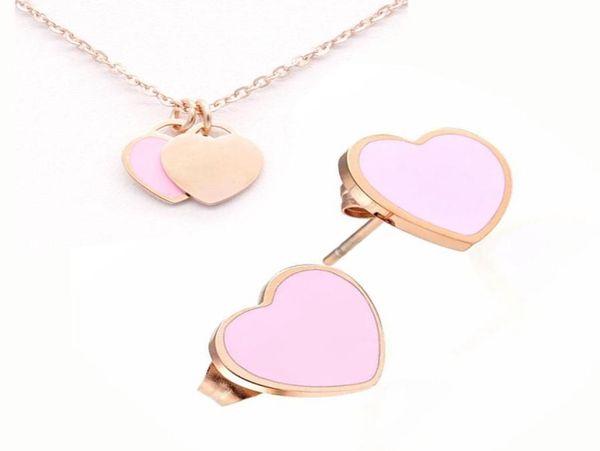 vintage enamel pink green double heart charms necklace and earring jewelry set luxury women stainless tletters sun gold jewellry 4760401, Silver
vintage enamel pink green double heart charms necklace and earring jewelry set luxury women stainless tletters sun gold jewellry 4760401, Silver