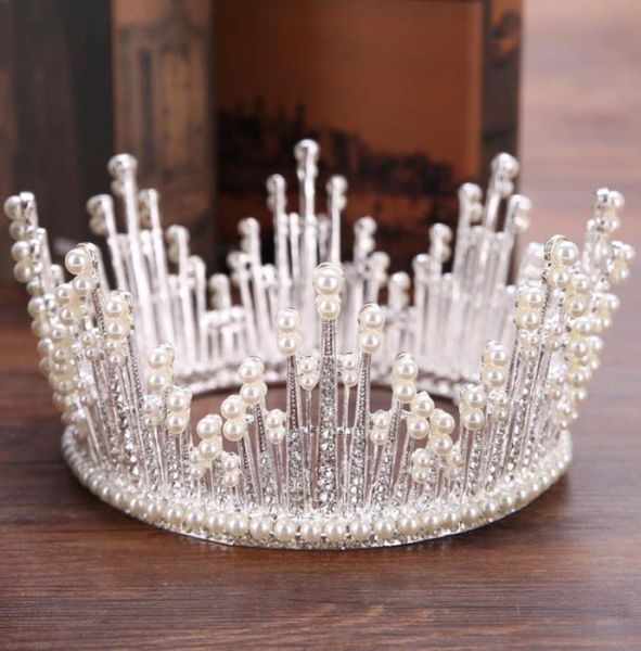 bridal headwear baroque full circle pearl exquisite crown princess bride crown wedding accessories4392047, Silver
bridal headwear baroque full circle pearl exquisite crown princess bride crown wedding accessories4392047, Silver