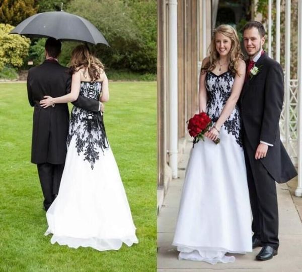 simple black and white wedding dresses strapless lace applique a line garden bridal gowns lace up back wedding dresses4670875
simple black and white wedding dresses strapless lace applique a line garden bridal gowns lace up back wedding dresses4670875