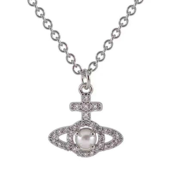 vivienne western queen mother vivian saturn cross hollow full diamond pearl necklace feminine charm net red same, Silver
vivienne western queen mother vivian saturn cross hollow full diamond pearl necklace feminine charm net red same, Silver