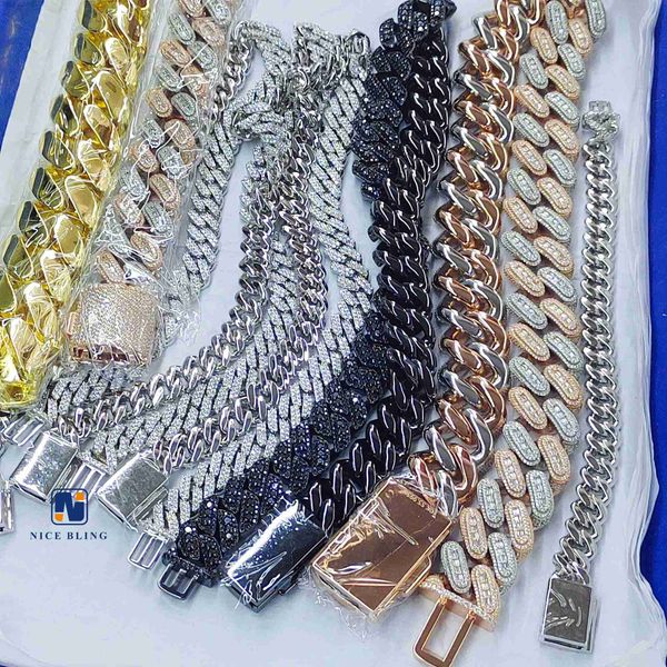 custom size hip hop cuban chains 6mm--20mm wide 925 silver vvs diamond iced out link necklace bracelet
custom size hip hop cuban chains 6mm--20mm wide 925 silver vvs diamond iced out link necklace bracelet