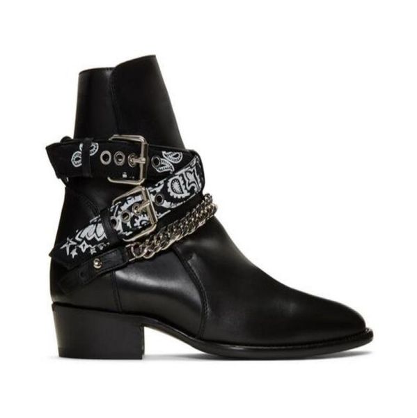 man new brand ami ri black genuine leather fashion bandana buckle boots anklehigh buffed leather chain hardware western shoes boo9328731
man new brand ami ri black genuine leather fashion bandana buckle boots anklehigh buffed leather chain hardware western shoes boo9328731