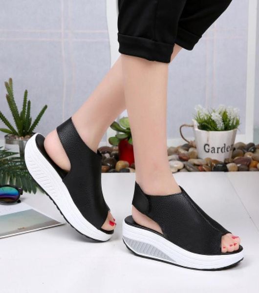 2019 woman platform sandals female peep toe wedges sandals ladies plus size summer we5785443258, Black
2019 woman platform sandals female peep toe wedges sandals ladies plus size summer we5785443258, Black