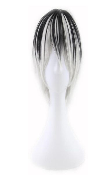 woodfestival natural heat resistant anime wig short straight hair two tone black and white synthetic wigs fiber cosplay3198718
woodfestival natural heat resistant anime wig short straight hair two tone black and white synthetic wigs fiber cosplay3198718