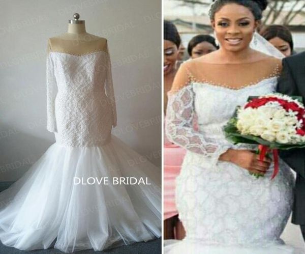 factory real po custom made long sleeve mermaid wedding dress with luxury pearl beadings bridal dresses v back see through neck6514434, White
factory real po custom made long sleeve mermaid wedding dress with luxury pearl beadings bridal dresses v back see through neck6514434, White
