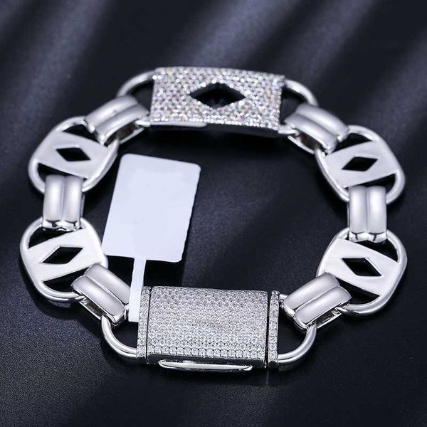 new arrival hip hop jewelry 15mm 925 sterling silver vvs moissanite diamond iced out men's chain link bracelet
new arrival hip hop jewelry 15mm 925 sterling silver vvs moissanite diamond iced out men's chain link bracelet