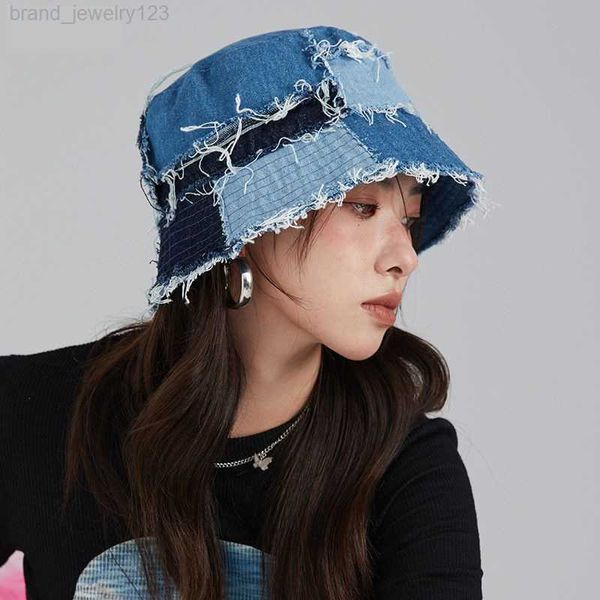 japanese niche designer bucket hat showing small face retro beggar style splicing contrasting color denim basin caps for women, Blue;gray
japanese niche designer bucket hat showing small face retro beggar style splicing contrasting color denim basin caps for women, Blue;gray