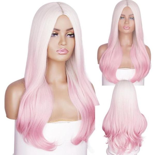 long wavy synthetic wigs ombre golden pink wigs for women cosplay natural middle part hair wig high temperature fiberfactory direc3850114, Black
long wavy synthetic wigs ombre golden pink wigs for women cosplay natural middle part hair wig high temperature fiberfactory direc3850114, Black