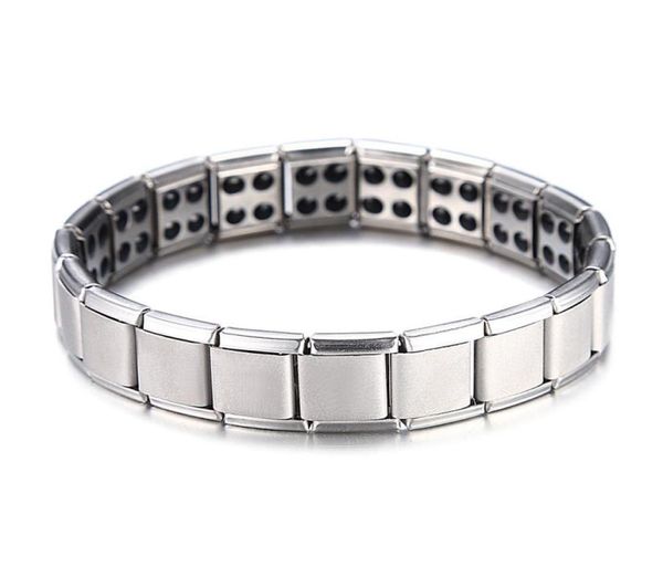 energy magnetic health bracelet for women men health style plated silver stainless steel bracelets gifts fashion jewelry 4819300, Black
energy magnetic health bracelet for women men health style plated silver stainless steel bracelets gifts fashion jewelry 4819300, Black