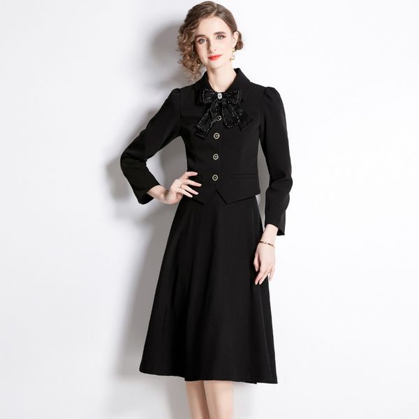 2023 spring new item european station big brand women's dress long sleeve lapel jacket skirt skirt two-piece suit, Black;gray
2023 spring new item european station big brand women's dress long sleeve lapel jacket skirt skirt two-piece suit, Black;gray