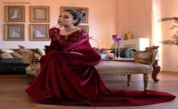 arabic dubai burgundy velvet evening dress with beaded collar long sleeves formal holiday wear prom party gown plus size8078315, Black;red
arabic dubai burgundy velvet evening dress with beaded collar long sleeves formal holiday wear prom party gown plus size8078315, Black;red