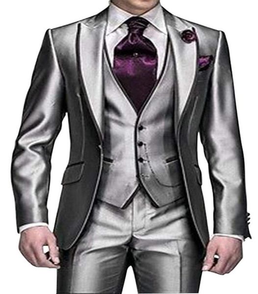 new style one button shiny silver grey groom tuxedos groomsmen men039s wedding suits man suits jacketpantsvesttie2190512, Black;gray
new style one button shiny silver grey groom tuxedos groomsmen men039s wedding suits man suits jacketpantsvesttie2190512, Black;gray