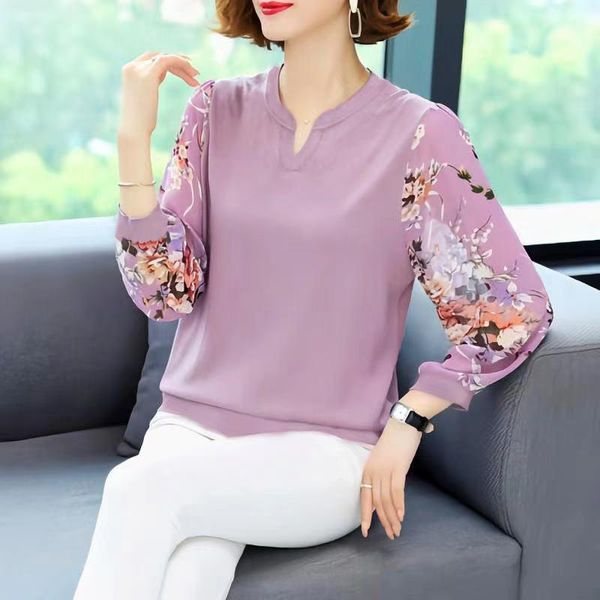 t-shirt chiffon shirt spring/summer new middleaged women's tshirt long sleeve loose pullover bottoming shirt m6xl, White
t-shirt chiffon shirt spring/summer new middleaged women's tshirt long sleeve loose pullover bottoming shirt m6xl, White