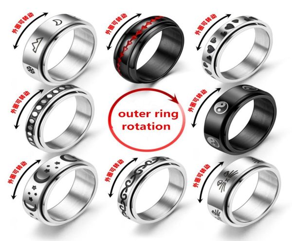 anxiety ring for women men moon fidgets rings trend punk rings jewelry stainless steel anti stress ring rotate gift5542656, Silver
anxiety ring for women men moon fidgets rings trend punk rings jewelry stainless steel anti stress ring rotate gift5542656, Silver