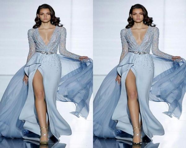2020 new see through zuhair murad mermaid evening dresses with long sleeves formal prom dress crystals blue high split celebr7027650, Black;red
2020 new see through zuhair murad mermaid evening dresses with long sleeves formal prom dress crystals blue high split celebr7027650, Black;red