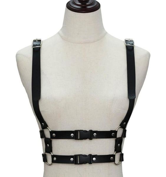 belts handmade leather body harness women punk goth adjustable chest lingerie gothic garter belt crop 689465, Black;brown
belts handmade leather body harness women punk goth adjustable chest lingerie gothic garter belt crop 689465, Black;brown