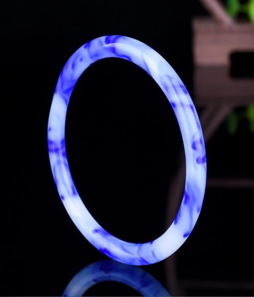 xinjiang an fine circle bangle natural color jade floating blue flower bracelet3892142, Black
xinjiang an fine circle bangle natural color jade floating blue flower bracelet3892142, Black