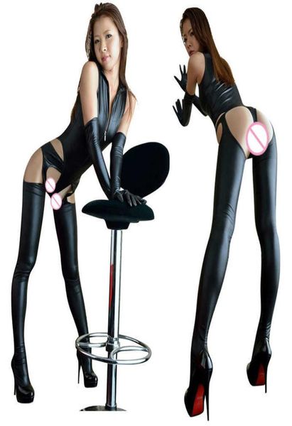 women lingerie set leather bodysuit sexi open zipper ladies glossy erotic latex catsuit gloves crotchless pants bodycon s6156662, Red;black
women lingerie set leather bodysuit sexi open zipper ladies glossy erotic latex catsuit gloves crotchless pants bodycon s6156662, Red;black