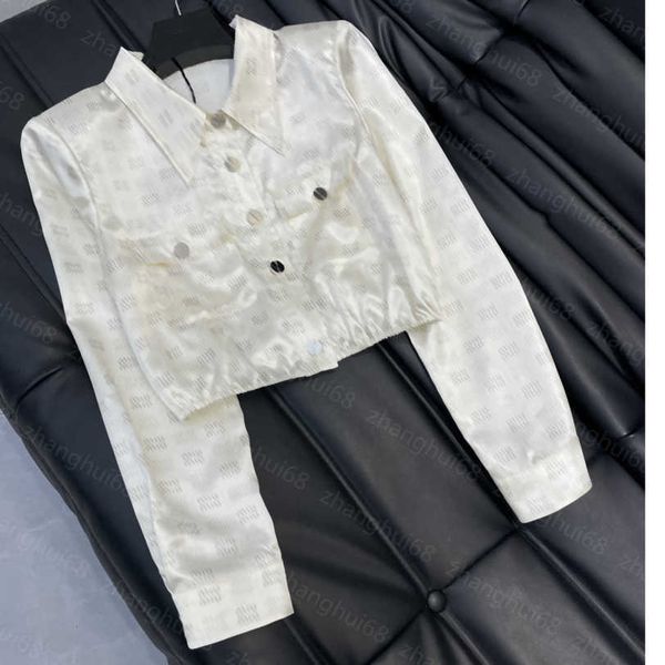 23ss high neck blouse women shirt womens designer clothing full letter-print lapels short long-sleeved shirt women clothes a1, White
23ss high neck blouse women shirt womens designer clothing full letter-print lapels short long-sleeved shirt women clothes a1, White