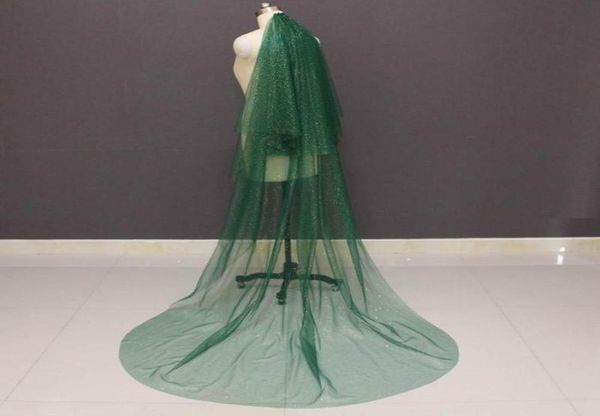bridal veils sparkling green wedding veil with gold dust glitters 2t blusher accessories 2021 voile mariage2901088, Black
bridal veils sparkling green wedding veil with gold dust glitters 2t blusher accessories 2021 voile mariage2901088, Black