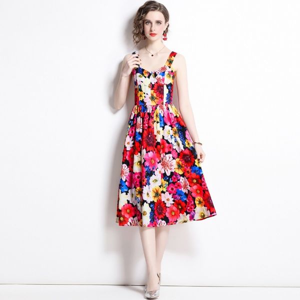 2023 european summer fashion women's floral print sleeveless dress, casual a-line mid-calf dress with crew neck, acrylic material, size, Black;gray
2023 european summer fashion women's floral print sleeveless dress, casual a-line mid-calf dress with crew neck, acrylic material, size, Black;gray