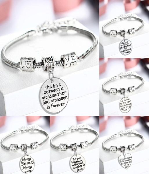 5pcslot 6styles vintage silver pendant charm engraved love grandmother sister daughter bracelet bangle as gift for family2273155, Golden;silver
5pcslot 6styles vintage silver pendant charm engraved love grandmother sister daughter bracelet bangle as gift for family2273155, Golden;silver