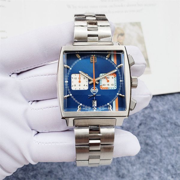 luxury mens watches chronograph quartz movement stainless steel calendar scratch resistant sapphire 39mm rectangular dial wristwatch relojes, Slivery;black
luxury mens watches chronograph quartz movement stainless steel calendar scratch resistant sapphire 39mm rectangular dial wristwatch relojes, Slivery;black