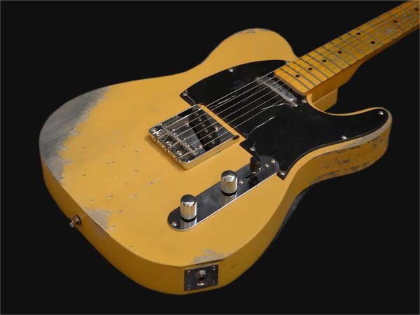 custom shop deluxe tele caster tl vintage cream antique yellow distress used esquire blonde electric guitar string thru body
custom shop deluxe tele caster tl vintage cream antique yellow distress used esquire blonde electric guitar string thru body