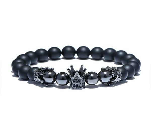 classic king crown design mens bracelet gold silver color natural 8mm stone beads bracelets for men cool male jewelry giftcharm ch6139438, Golden;silver
classic king crown design mens bracelet gold silver color natural 8mm stone beads bracelets for men cool male jewelry giftcharm ch6139438, Golden;silver