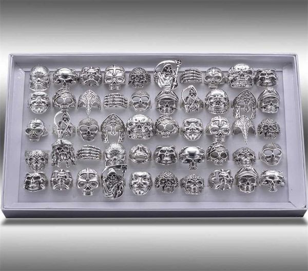 20pcs skull ring punk vintage skeleton rings goldblack mens mixed rings jewelry whole lots party gift 2110125060504, Silver
20pcs skull ring punk vintage skeleton rings goldblack mens mixed rings jewelry whole lots party gift 2110125060504, Silver