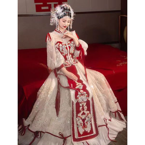 customized 2022 new cocktail gowns wedding bride summer dragon phoenix coat retro chinese wedding dress outfitting gown, Black
customized 2022 new cocktail gowns wedding bride summer dragon phoenix coat retro chinese wedding dress outfitting gown, Black