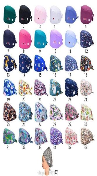 37 colors adjustable working scrub cap with protect ears button floral bouffant hat head scarf o29 20 drop11151316
37 colors adjustable working scrub cap with protect ears button floral bouffant hat head scarf o29 20 drop11151316