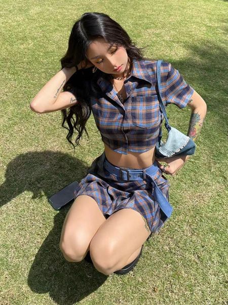 dress summer plaid skirt set women high waist kawaii two piece set female korean fashion streetwear party mini skirt set 2022, White
dress summer plaid skirt set women high waist kawaii two piece set female korean fashion streetwear party mini skirt set 2022, White