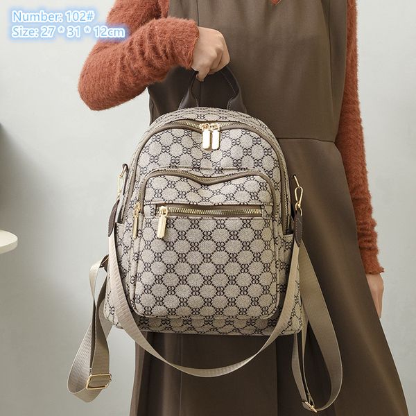 Factory wholesale ladies shoulder bag 3 colors light and soft printed leather backpack simple double zipper fashion handbag multifunctional leisure backpacks, Khaki-fd-102#-regular style
Factory wholesale ladies shoulder bag 3 colors light and soft printed leather backpack simple double zipper fashion handbag multifunctional leisure backpacks, Khaki-fd-102#-regular style