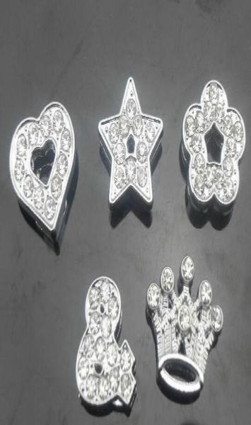 whole 100pcslot 10mm mix styles heart star crown flower full rhinestones slide charms fit for 10mm diy leather wristband3838824, Bronze;silver
whole 100pcslot 10mm mix styles heart star crown flower full rhinestones slide charms fit for 10mm diy leather wristband3838824, Bronze;silver