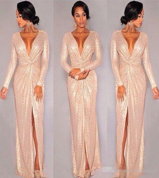 new spark sequin long sleeve evening dresses rose gold deep vneck slit prom dresses sparky full length special occasion gown7665248, Black;red
new spark sequin long sleeve evening dresses rose gold deep vneck slit prom dresses sparky full length special occasion gown7665248, Black;red