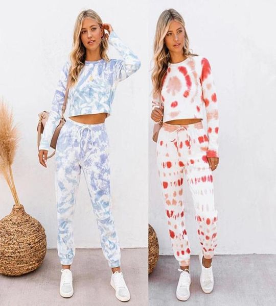 women tie dye tracksuit set sweatshirt crop long sleeve tie dye print drawstring pants training sportswear autumn spring new1569228, White;black
women tie dye tracksuit set sweatshirt crop long sleeve tie dye print drawstring pants training sportswear autumn spring new1569228, White;black