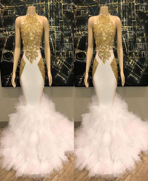 gorgeous halter neck gold and white prom dress 2019 mermaid long evening gowns bottom with tulle ruffles party dresses1605988, Black
gorgeous halter neck gold and white prom dress 2019 mermaid long evening gowns bottom with tulle ruffles party dresses1605988, Black