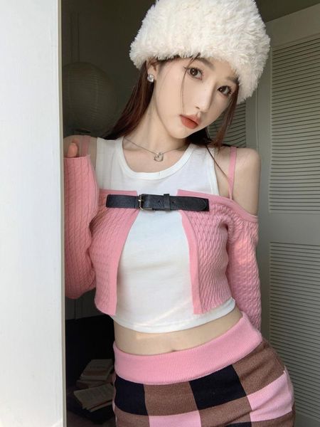 tanks white tank + slash neck long sleeve off shoulder crop cardigan women two pieces set fairy korean fashion y2k vintage outfit, Black;white
tanks white tank + slash neck long sleeve off shoulder crop cardigan women two pieces set fairy korean fashion y2k vintage outfit, Black;white