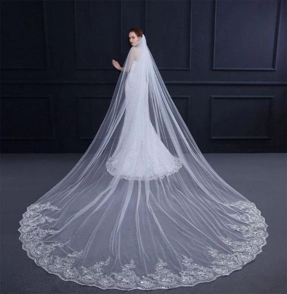 3m cathedral length long white ivory beige champagne bridal wedding veils with comb tulle and lace appliques new 3383050, Black
3m cathedral length long white ivory beige champagne bridal wedding veils with comb tulle and lace appliques new 3383050, Black