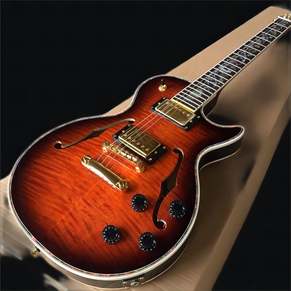 customize. tiger called electric guitar sunburst color 6 picadas gitaar. half hollow body jazz
customize. tiger called electric guitar sunburst color 6 picadas gitaar. half hollow body jazz