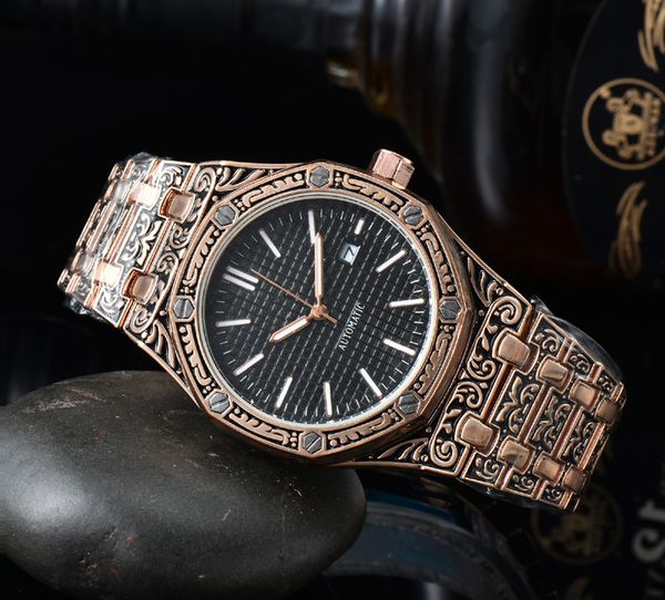 2023 new watch men's leisure diamond watches gold steel stainless steel quartz wristwatch strap male relogio masculino ap4, Slivery;brown
2023 new watch men's leisure diamond watches gold steel stainless steel quartz wristwatch strap male relogio masculino ap4, Slivery;brown