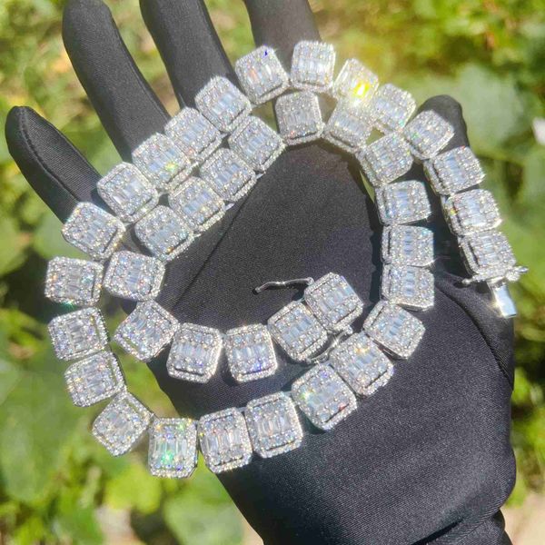 13mm width silver 925 bling baguette diamond necklace pass tester vvs moissanite hip hop iced out fine jewelry tennis chain
13mm width silver 925 bling baguette diamond necklace pass tester vvs moissanite hip hop iced out fine jewelry tennis chain