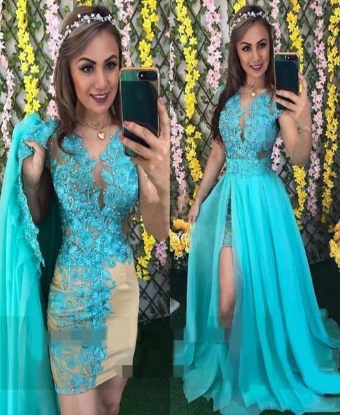 gorgeous 2 pieces prom dresses lace appliques beaded evening gowns with detachable long overskirt blue robe de soiree6160329, Black
gorgeous 2 pieces prom dresses lace appliques beaded evening gowns with detachable long overskirt blue robe de soiree6160329, Black