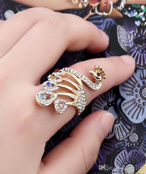 creative chic band rings for women crystal diamond alloy gold plated peacock ring jewelry accessories whole2145800, Silver
creative chic band rings for women crystal diamond alloy gold plated peacock ring jewelry accessories whole2145800, Silver