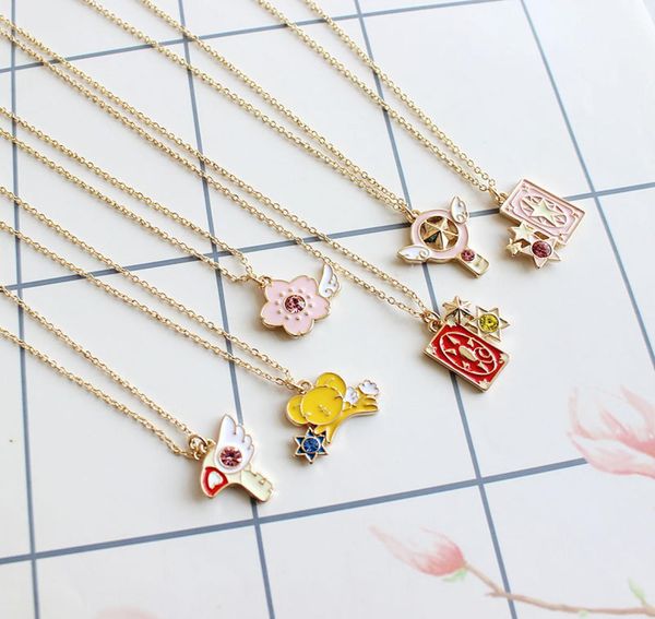 12 pcs lot fashion jewelry items metal enamel card captor sakura star wand pendant necklace9663213, Silver
12 pcs lot fashion jewelry items metal enamel card captor sakura star wand pendant necklace9663213, Silver