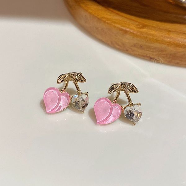 pink heart cherry stud earrings korean girls rhinestones crystal earrings for women fashion small earrings sweet jewelry gift, Golden;silver
pink heart cherry stud earrings korean girls rhinestones crystal earrings for women fashion small earrings sweet jewelry gift, Golden;silver